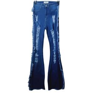 Ladies High Waisted Swank a Posh Flared Jeans